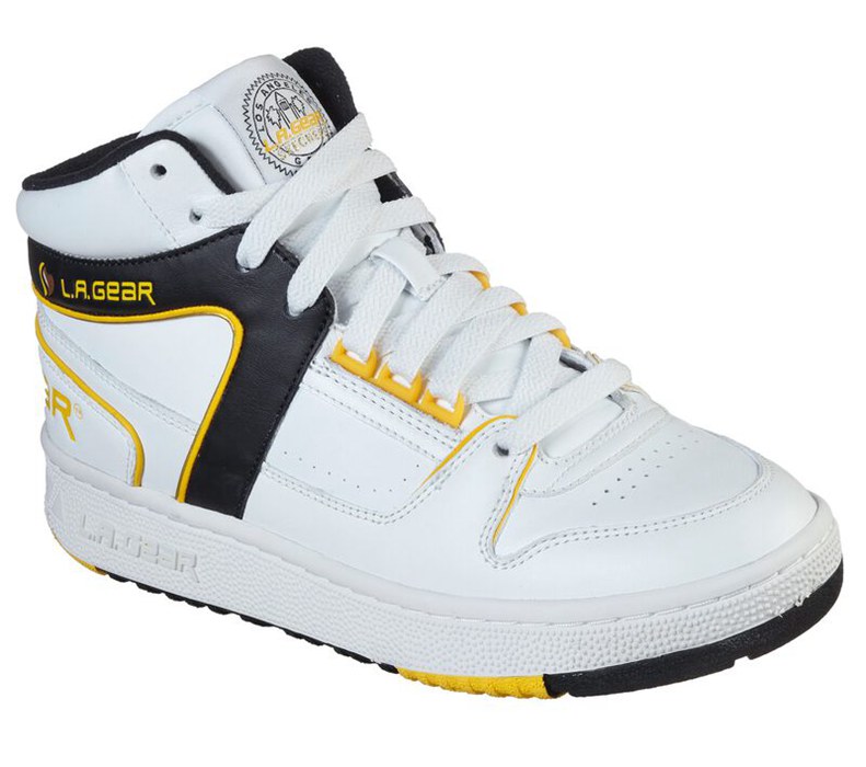 Skechers L.A. Gear - Slammer - Womens Sneakers White/Black/Yellow [AU-PB3043]